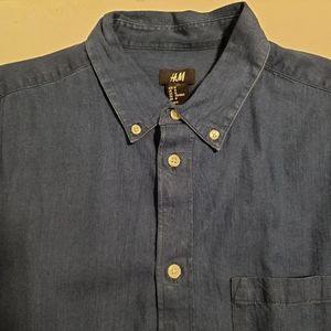 HM denim blue shirt